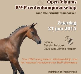 Nieuwe datum gewestelijke merrieprijskamp en Open Vlaams BWP-Veulenkampioenschap gewest Zuid-Oost-Vlaanderen Nieuwe datum gewestelijke merrieprijskamp en Open Vlaams BWP-Veulenkampioenschap gewest Zuid-Oost-Vlaanderen